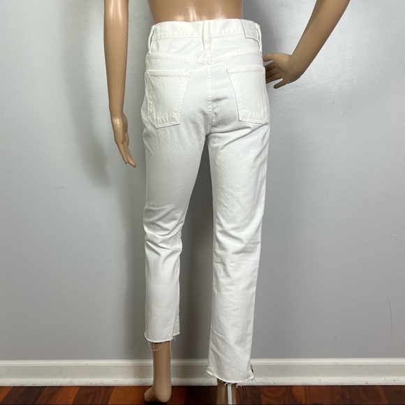 New JEAN ATELIER WHITE CROPPED JEANS, Size 24 - Picture 10 of 12